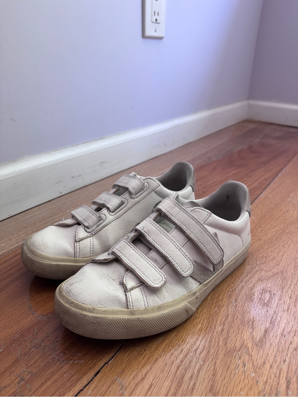 Veja Women’s Recife Sneakers in Light Beige with Velcro Straps
